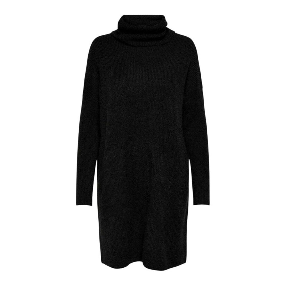 Only Womens/Ladies Knitted Cowl Neck Sweater Dress / Black